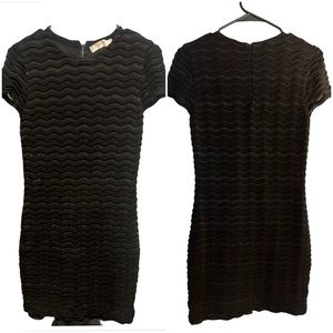Tory Burch Black/ Metallic Knit Dress Sz Small